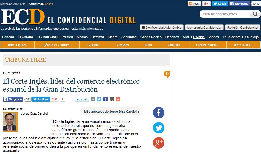  Article by Jorge Díaz-Cardiel in El Confidencial Digital