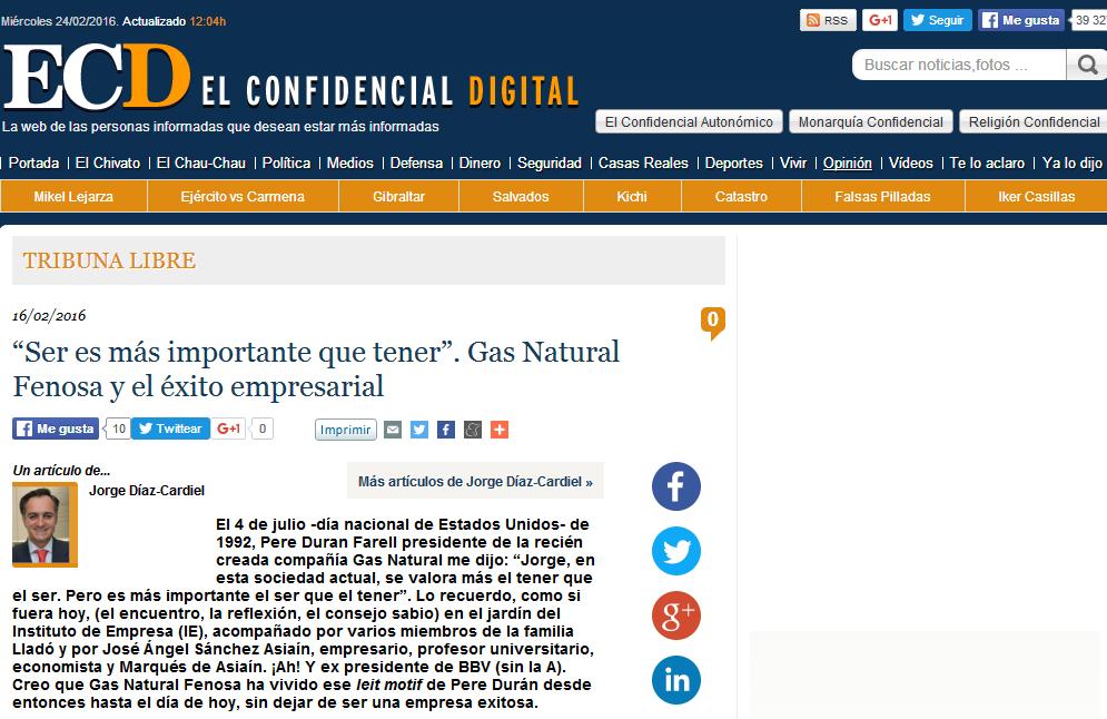  Article by Jorge Díaz-Cardiel in El Confidencial Digital