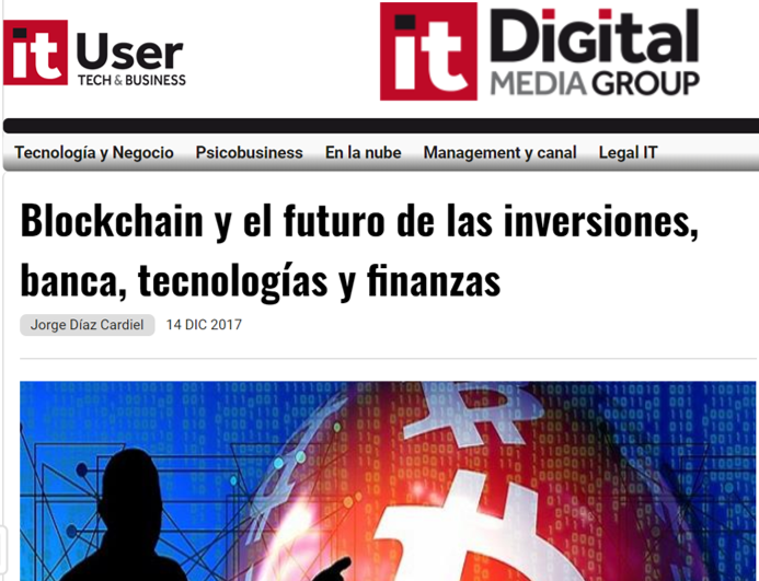 Article by Jorge Díaz-Cardiel in ‘IT User’
