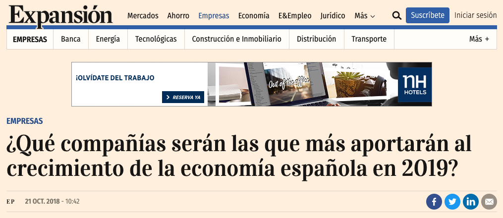 Article by Jorge Díaz-Cardiel in Expansion